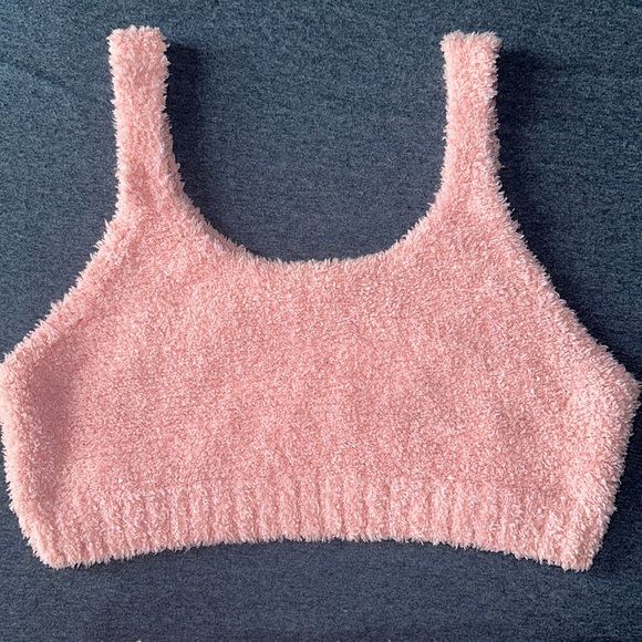 Colsie Fuzzy Matching Sleep Shorts and Tank Set - Picture 2 of 5